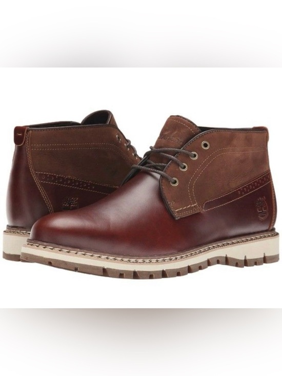 Timberland Two-Tone Brown Leather Chukka Boots main image 4